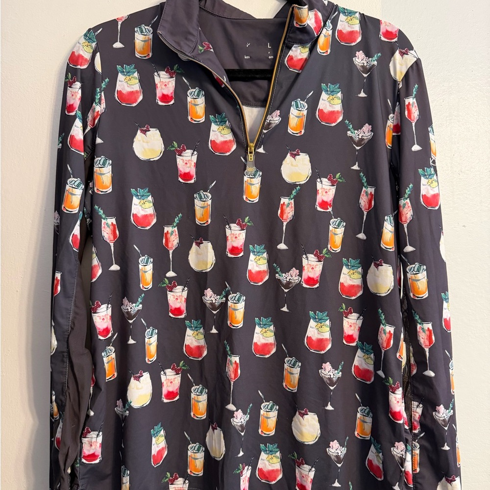 Kastel Cocktail Print Half-Zip Pullover